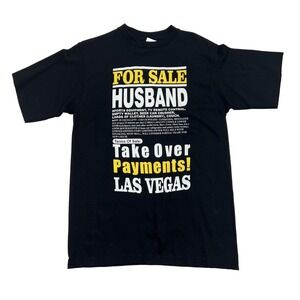 For Sale Husband Funny T Shirt Size Medium Black Pennington USA MADE Ribbed